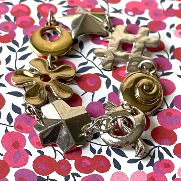 Vintage Robert Lee Morris RLM Studios stamped 925 & brass bracelet toggle clasp - Picture 4 of 10